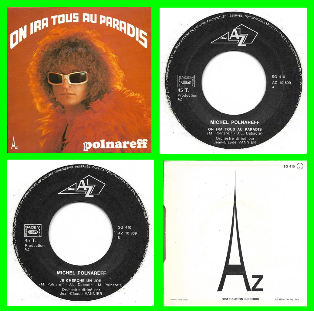 Michel Polnareff On Ira Tous Au Paradis Paroles Acheter disque vinyle On ira tous au paradis Michel Polnareff à vendre