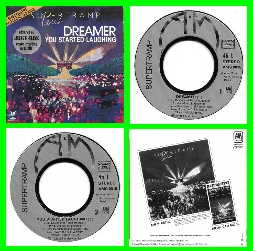 Acheter disque vinyle Supertramp Dreamer a vendre