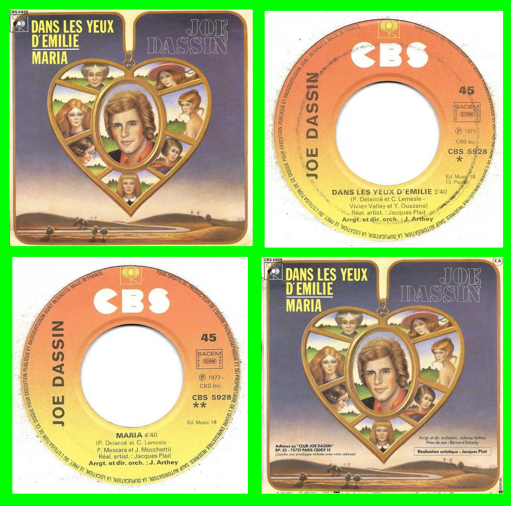 Dans Les Yeux D Emilie Acheter disque vinyle Dans les yeux d'Emilie Joe Dassin à vendre