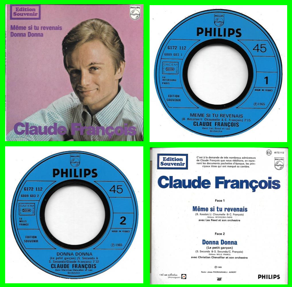 Acheter disque vinyle Claude François Même si tu revenais a vendre