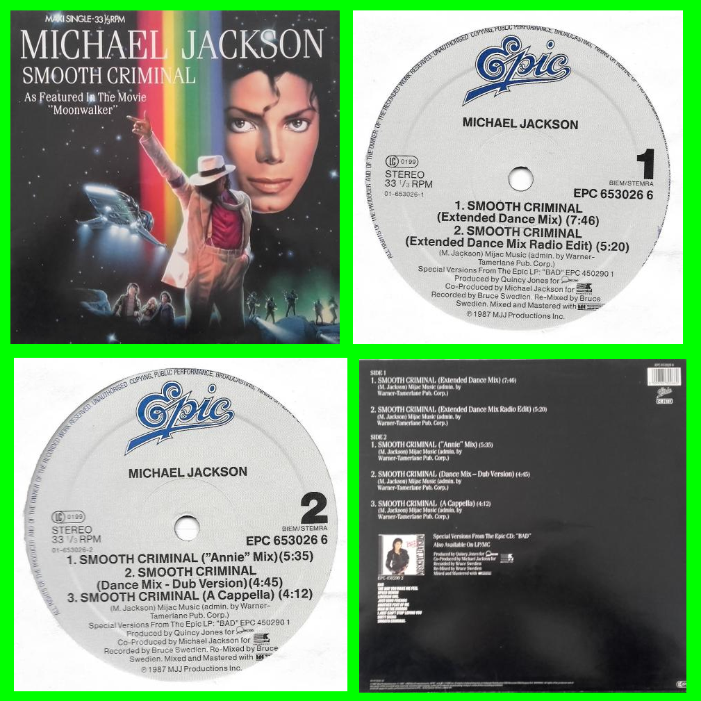 Acheter disque vinyle Michael Jackson Smooth criminal a vendre