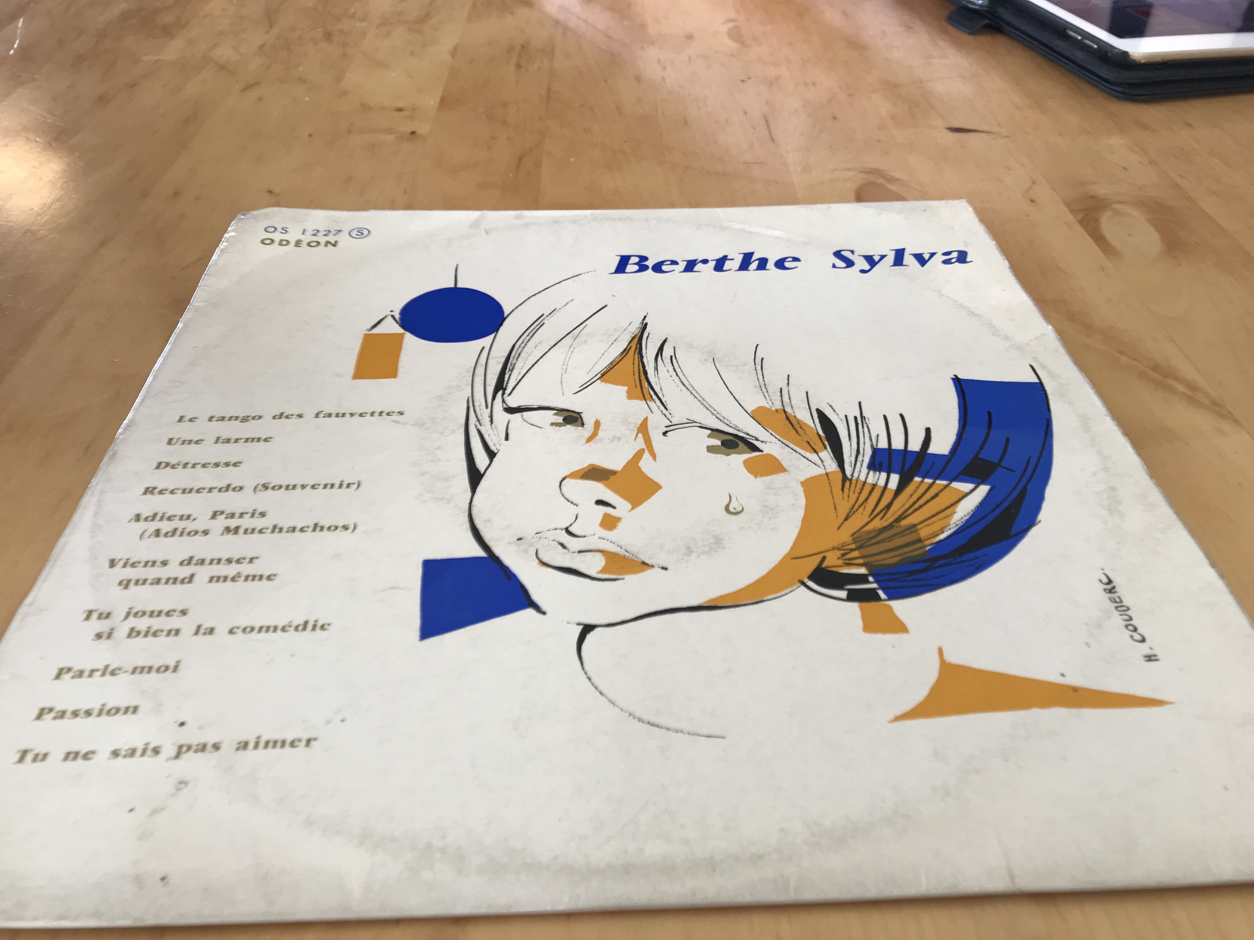 Acheter disque vinyle BERTHE SYLVA Adieu Paris et autres a vendre