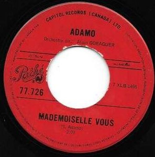 Acheter disque vinyle Adamo Mademoiselle Vous / L'Amour Te Ressemble a vendre