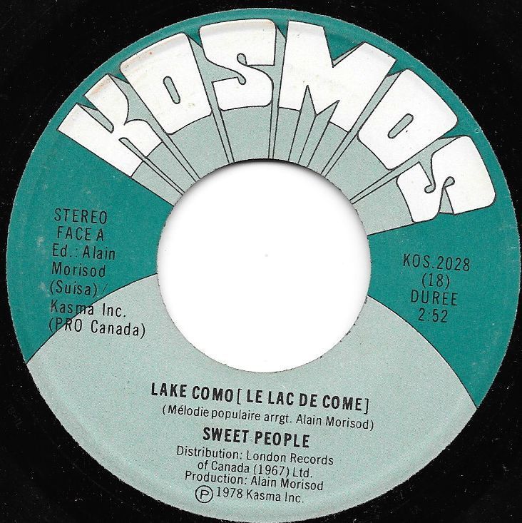 Acheter disque vinyle Alain Morisod & Sweet People Le Lac De Côme / Mélodie Pour Deux a vendre