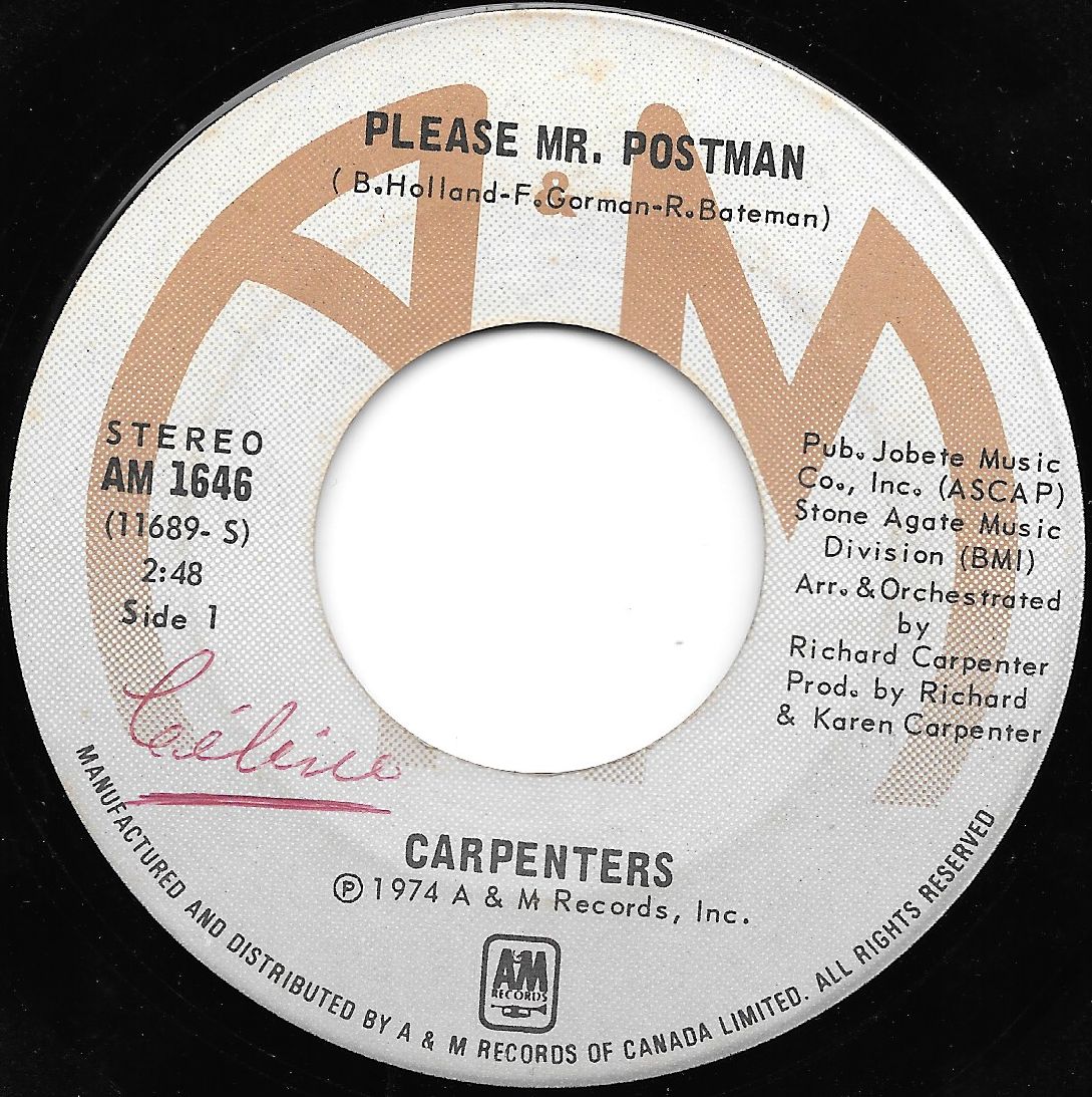 Acheter disque vinyle Carpenters Please Mr. Postman / This Masquerade a vendre