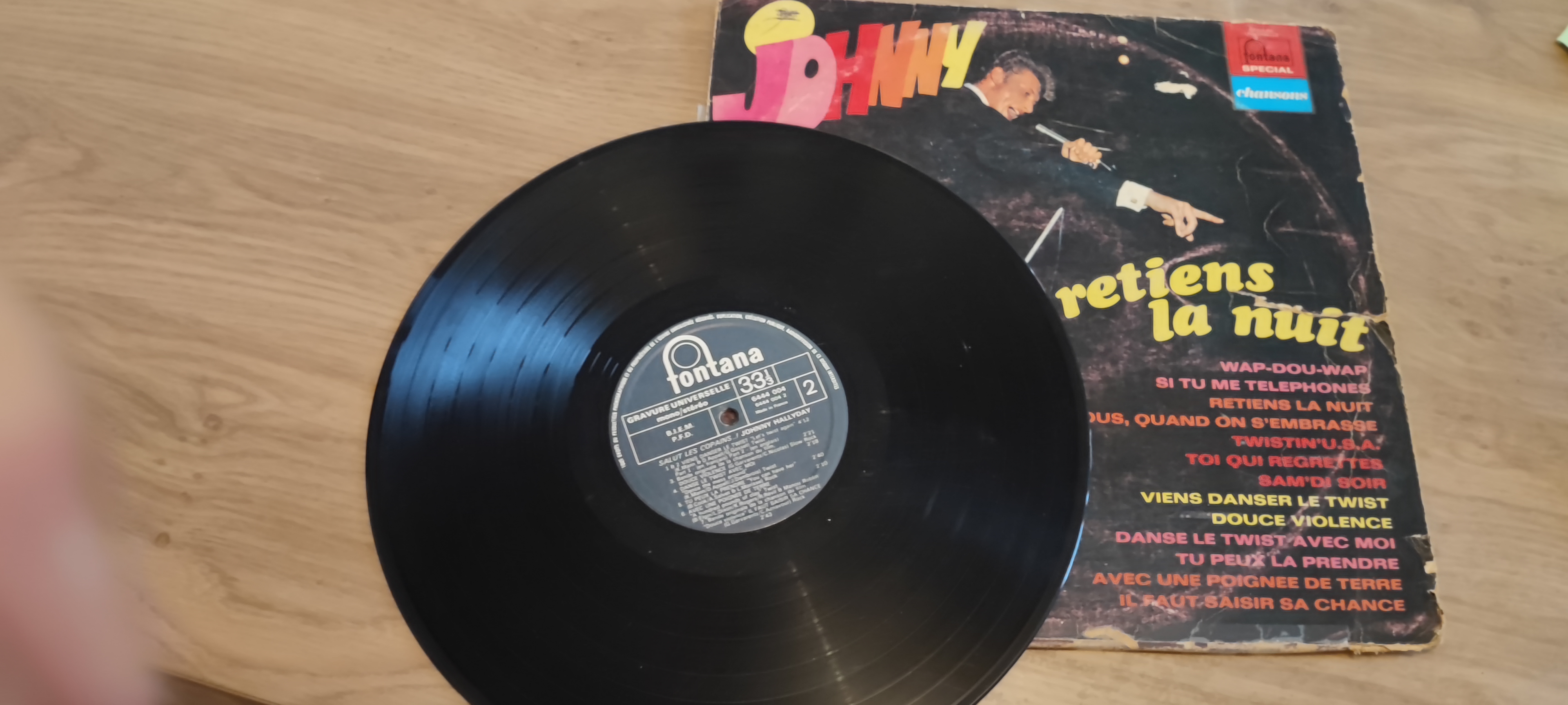 Acheter disque vinyle Johnny Hallyday Retient la nuit a vendre