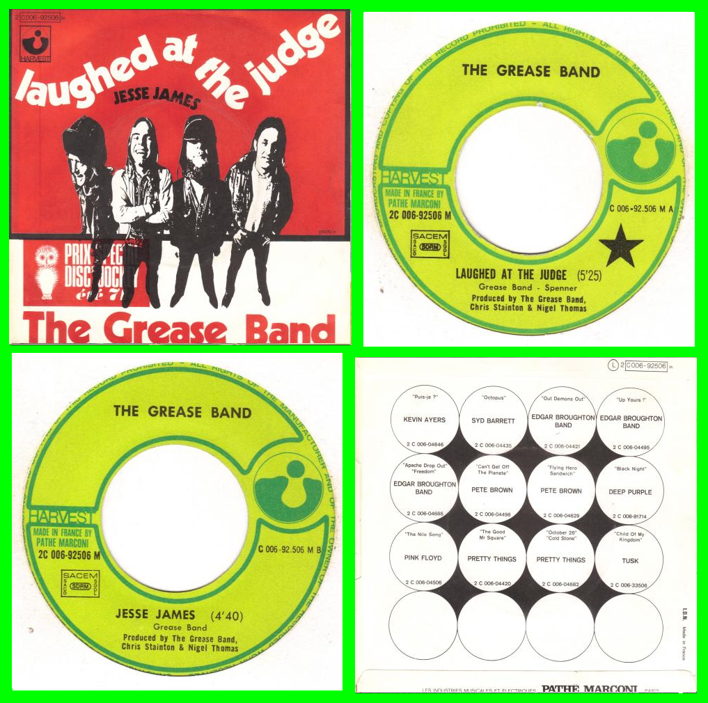 Acheter disque vinyle Laughed at the Judge The Grease Band à vendre