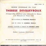 Acheter un disque vinyle à vendre Maurice Jarre Thérèse Desqueyroux
