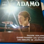 Buy vinyl record Adamo Pauvre verlaine/quand passent les gitans/ les amours de journaux for sale