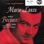 Buy vinyl record Mario Lanza Because / Paillasse / Core Ingrato / Sérénade for sale
