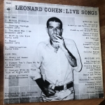 Buy vinyl record Leonard Cohen Live Songs for sale