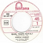 Buy vinyl record Pascal Auriat Quel temps fait-il ? for sale