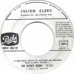 Buy vinyl record Julien Clerc Ce n'est rien for sale