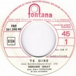 Buy vinyl record Gérard Gray Te dire for sale